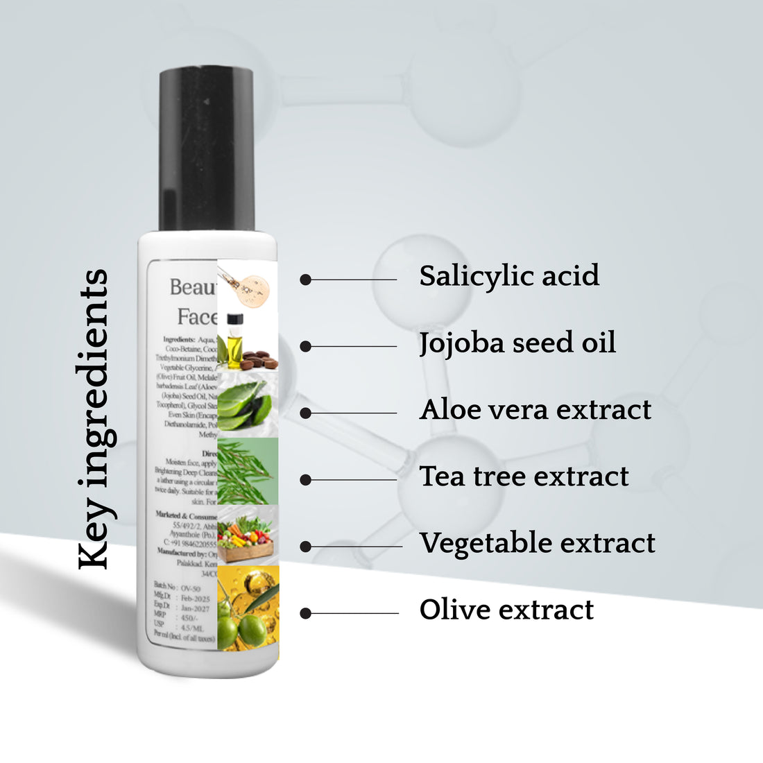 Face Wash, Brightening Face Cream & Sunscreen Gel SPF 50+ PA++++
