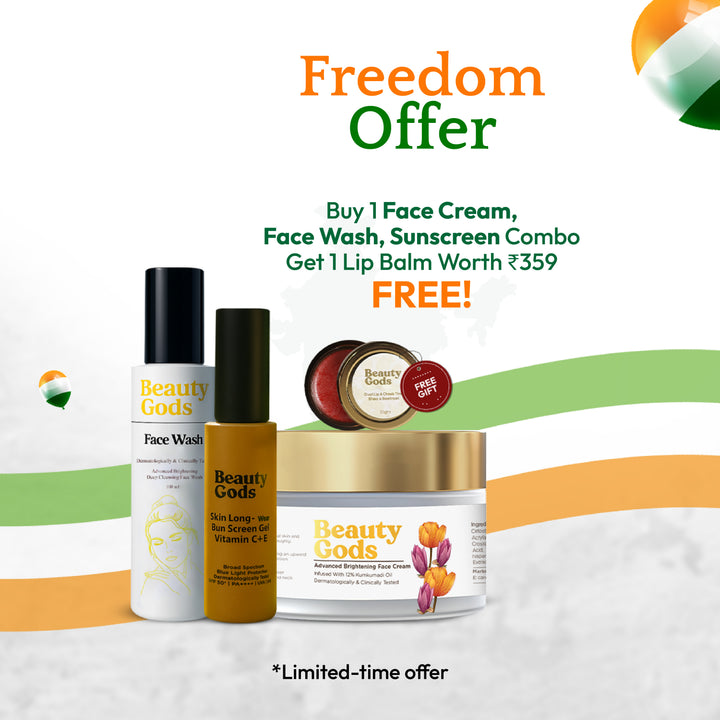 Face Wash, Brightening Face Cream & Sunscreen Gel SPF 50+ PA++++